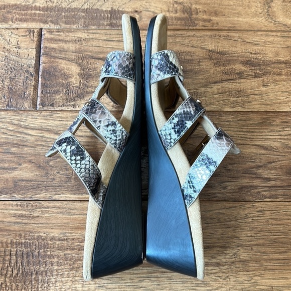 Vionic Radia Orthotic Adjustable Triple Strap Slide Wedge Sandals Size 8 - Picture 10 of 14